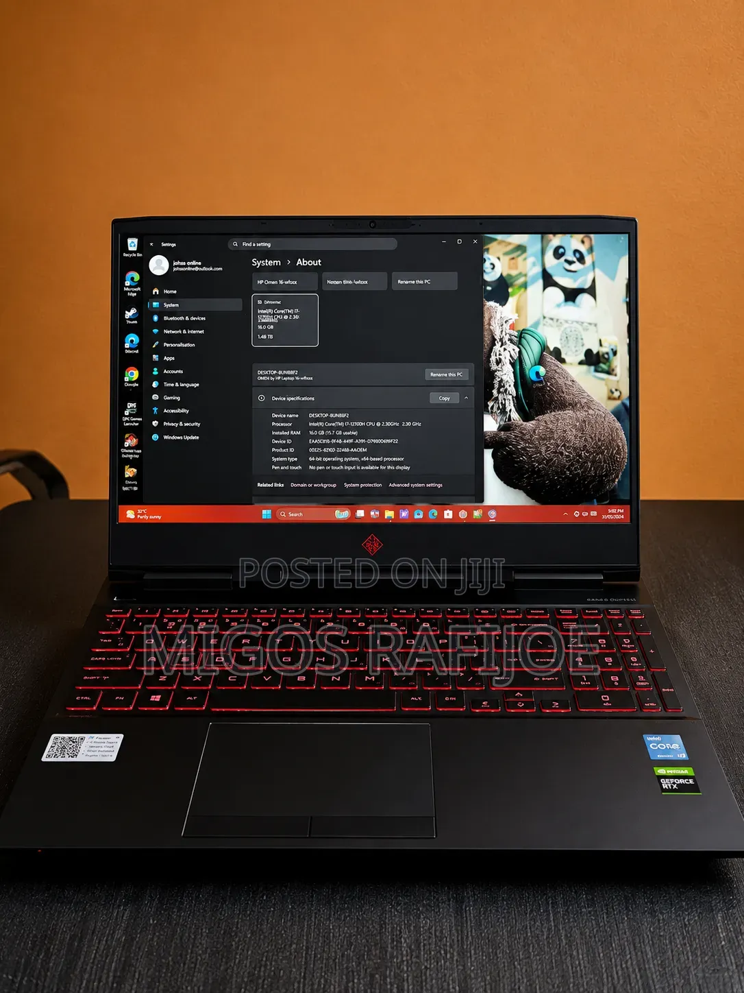 New Laptop HP Omen 15-ce0xx 16GB Intel Core i5 SSD 512GB