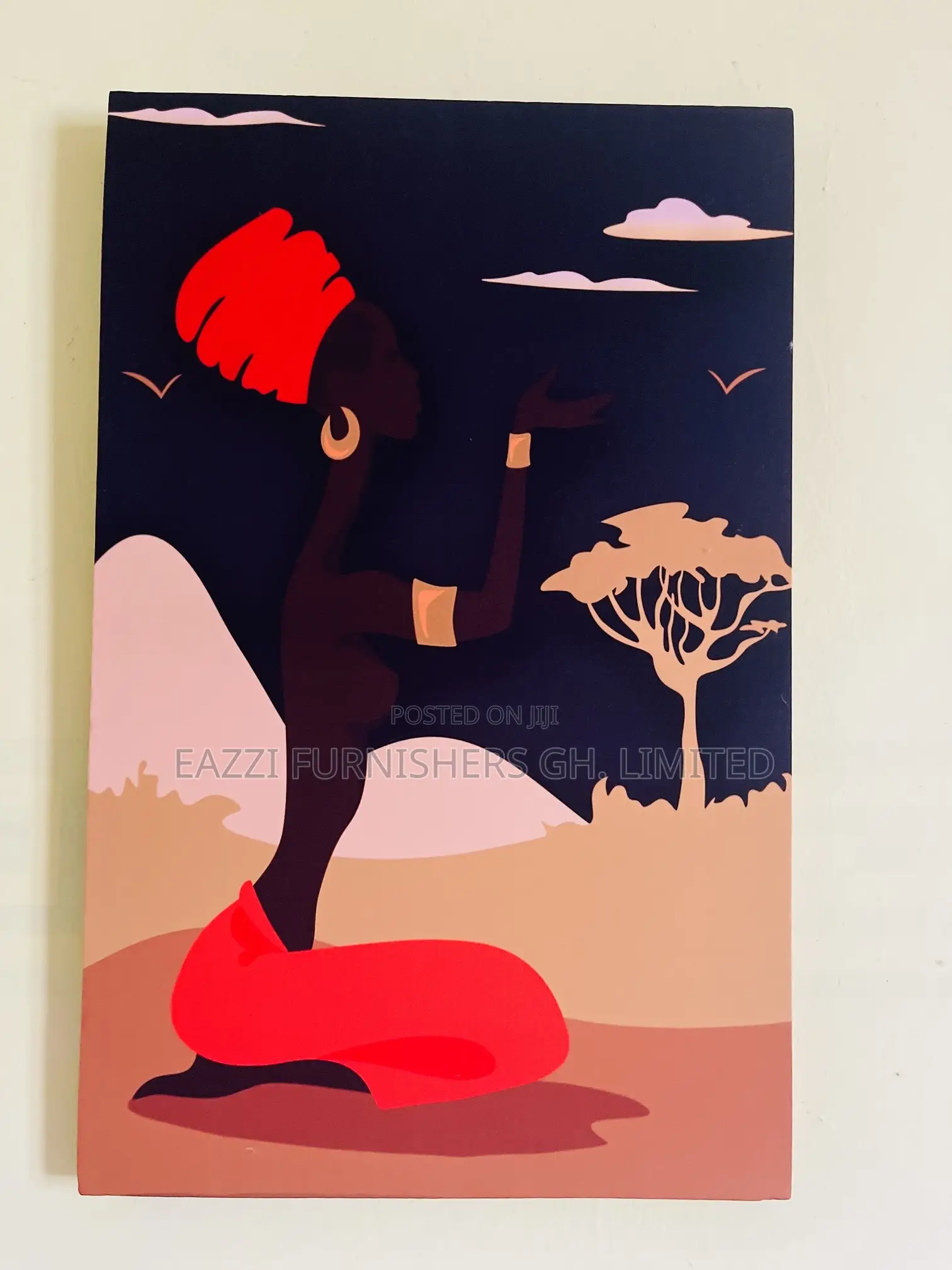 African Woman Lady Pray Wall Arts Canvas Frame Pop