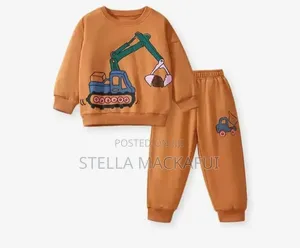 Thick Sweatshirt With Sweatpants For Children 6m-7yrs Only