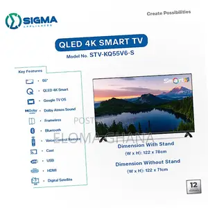 Cheapest 55 Inch Qled Smart STV-Kq55v6-S Android 2026 Sigma Tv