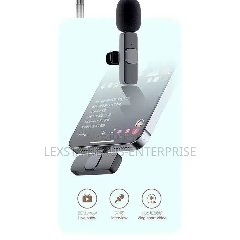 Wireless Lavalier Lapel Mini Microphone Noise Reduction Bluetooth Live