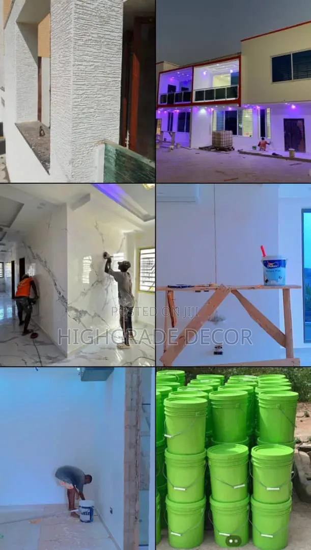 Graffiato Paint,Sand,Stone, Pop Skimming, Painting Work,