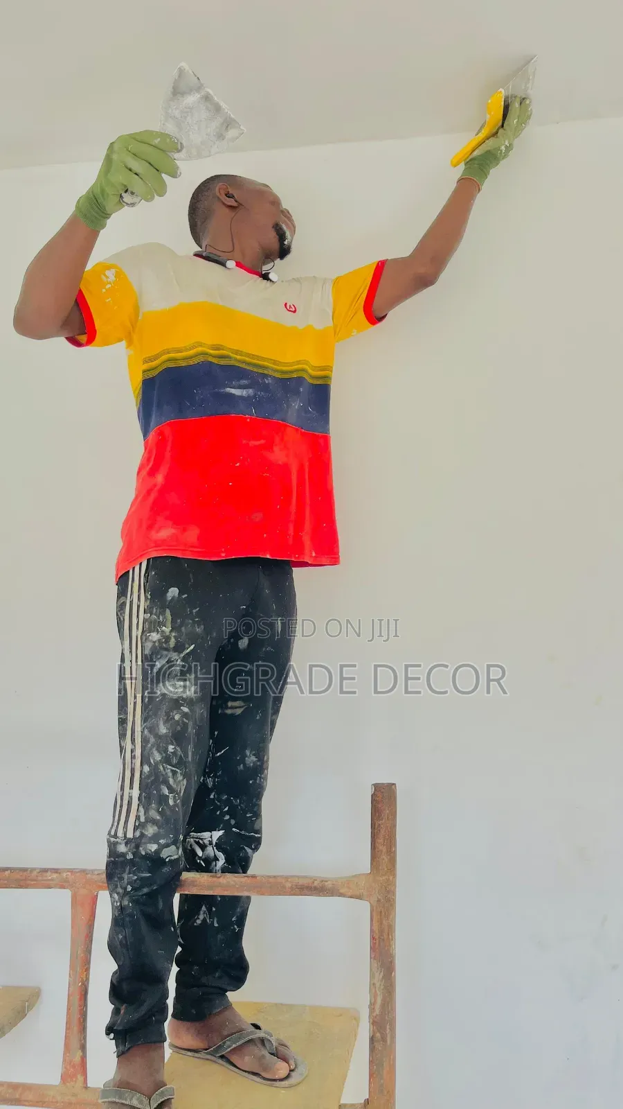 Graffiato Paint,Sand,Stone, Pop Skimming, Painting Work,