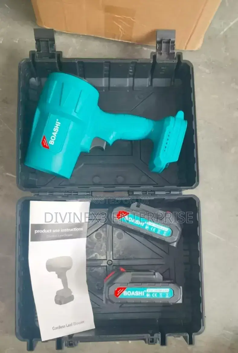 Boashi Cordless Leaf Blower With 2× 21v Batteries Storage Case