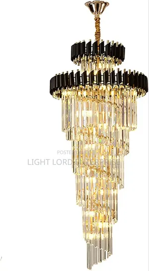 Long Crystal Black and Gold 800mm X 3200mm