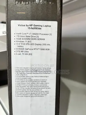 New Laptop HP Victus 15 16GB Intel Core i7 SSD 1T