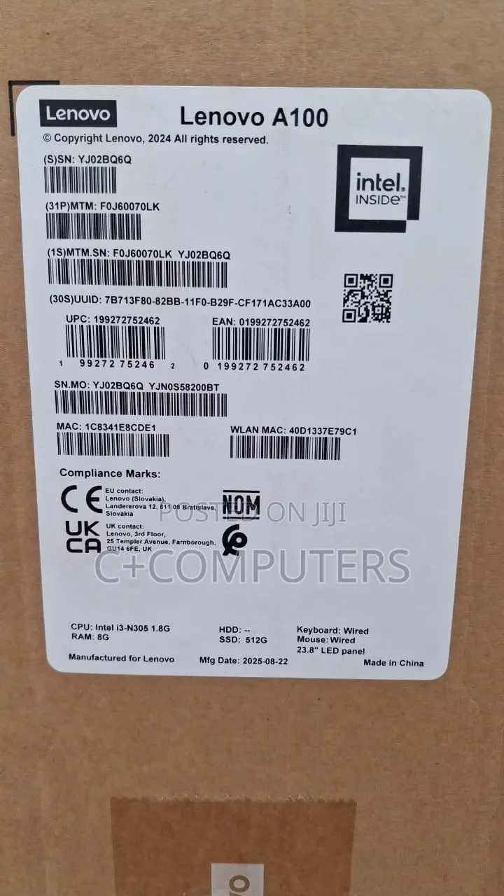New Desktop Computer Lenovo 8GB Intel Core i3 SSD 512GB