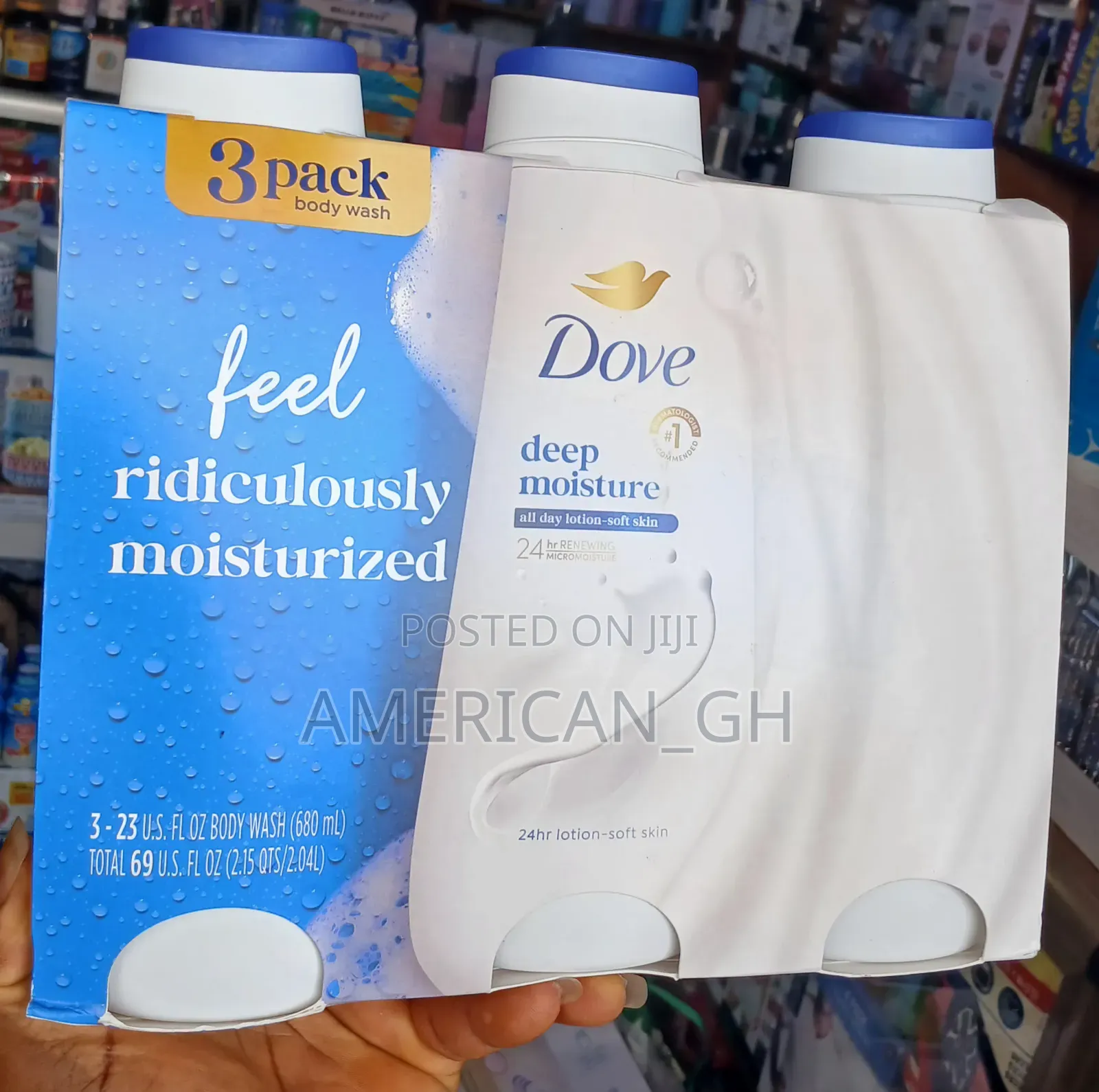 Dove Moisture Body Wash, 3 Pack