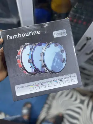 Premium Handheld Tambourine With Drum Head (Vellum)
