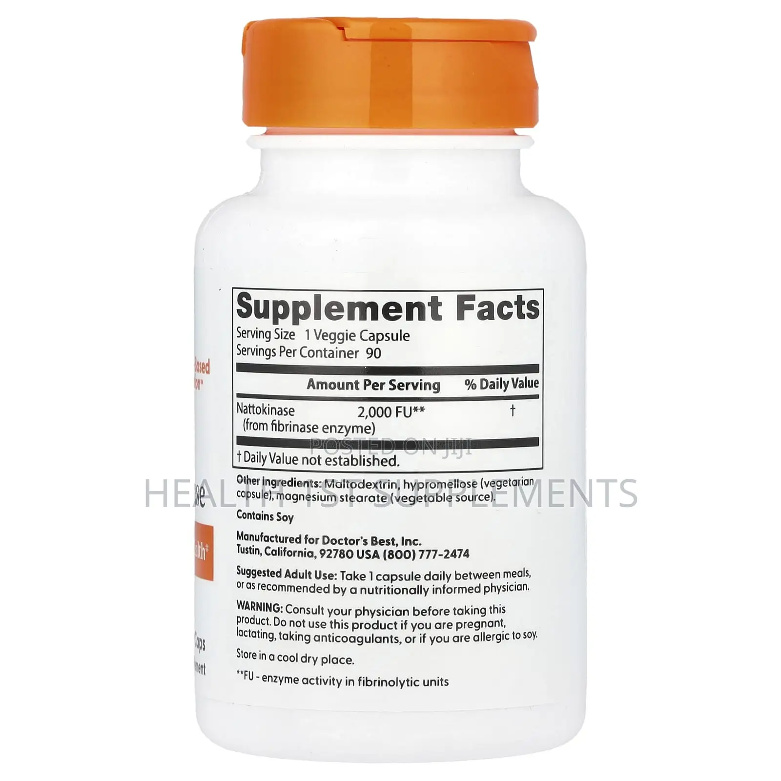 Nattokinase, 2,000 Fus, Per Capsule, 90 Veggie Caps