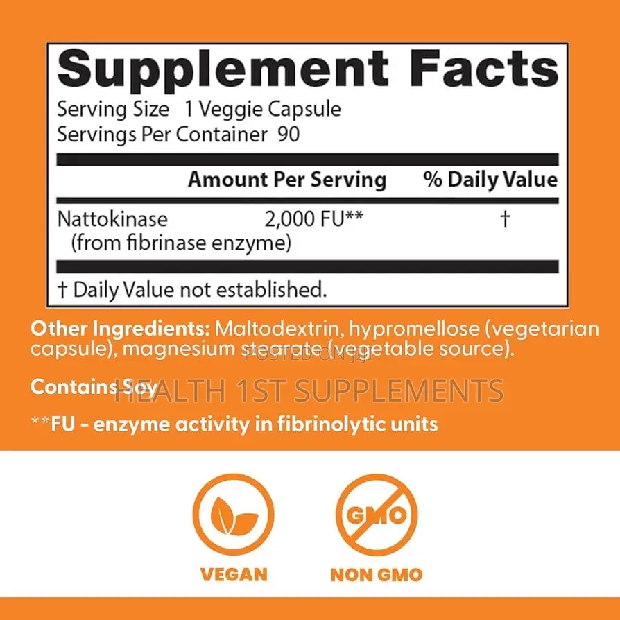 Nattokinase, 2,000 Fus, Per Capsule, 90 Veggie Caps