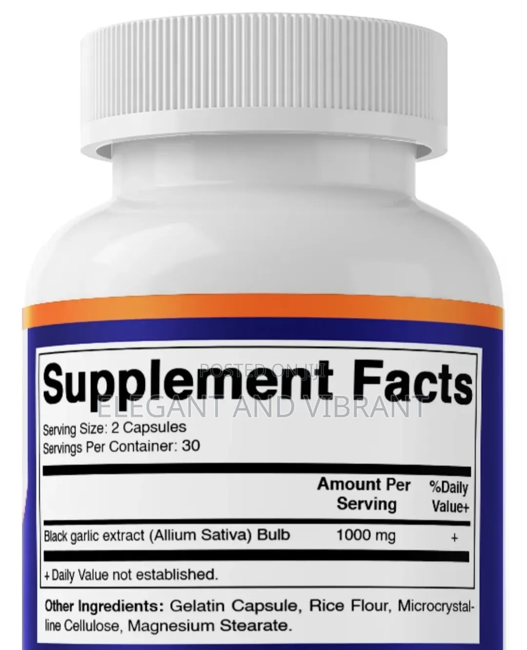 Fermented Black Garlic Extract 1000 Mg 60 Capsules