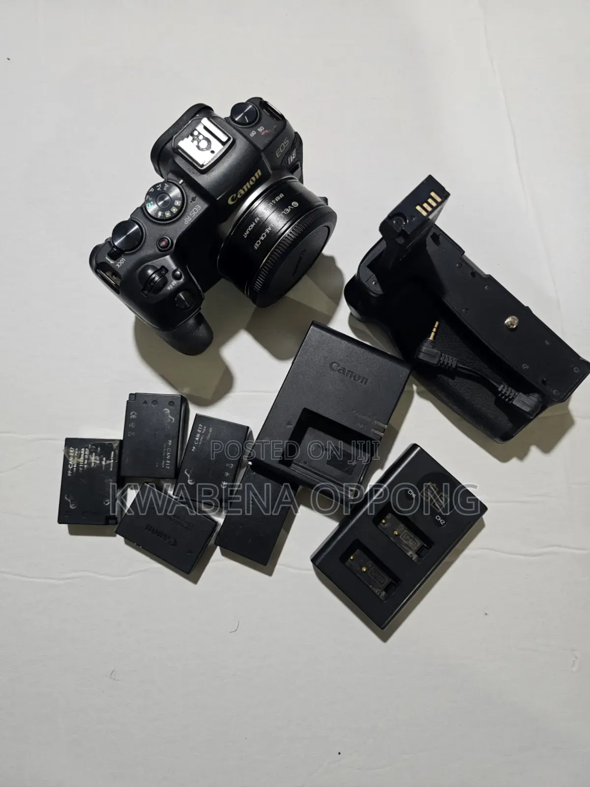 Canon Rp With Battery Grip and 5 Battery With Ef to Rf Adapter