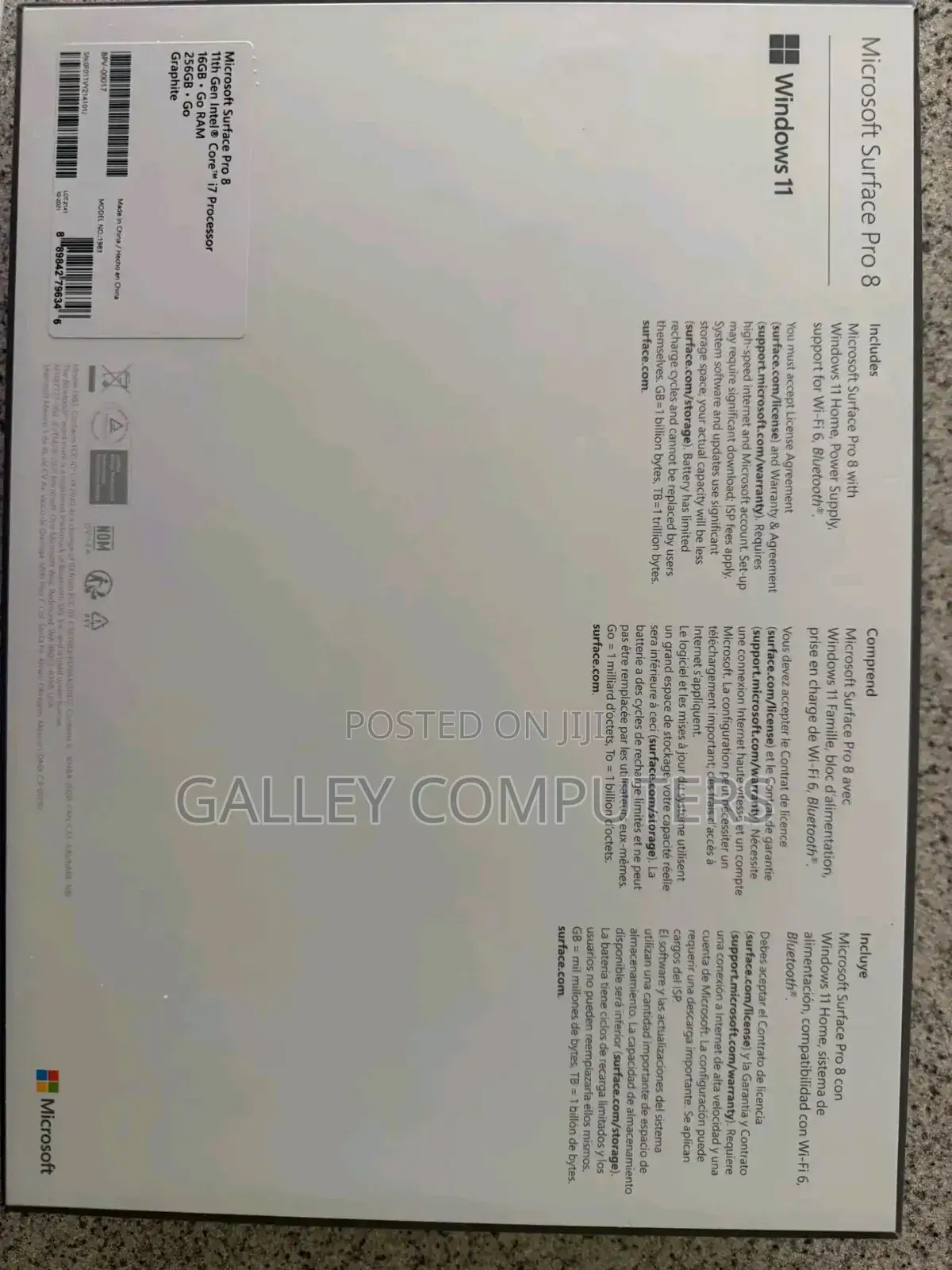 New Microsoft Surface Pro 7 512 GB Black