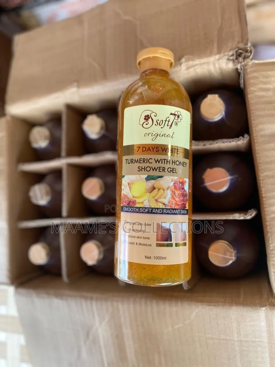 Soft7 Original 7 Days White Turmeric With Honey Shower Gel.