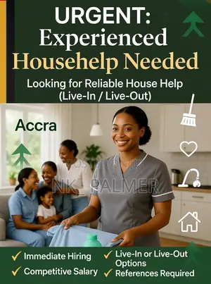 Urgent Hiring: Female Domestic Assistant Needed