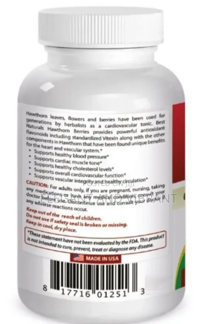 Hawthorn Berry 565 Mg 180 Capsules