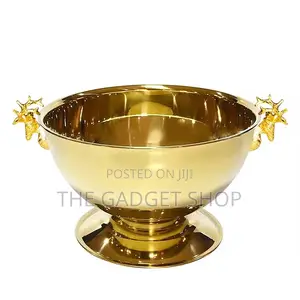 Ice Bucket Gold With Deer Handle