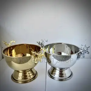 Ice Bucket Gold With Deer Handle