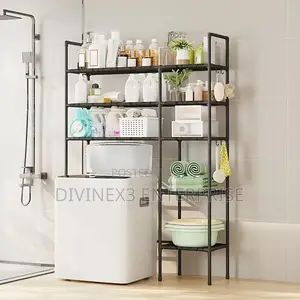 Multi-functional 3-tier Over-washing Machine Toilet Rack