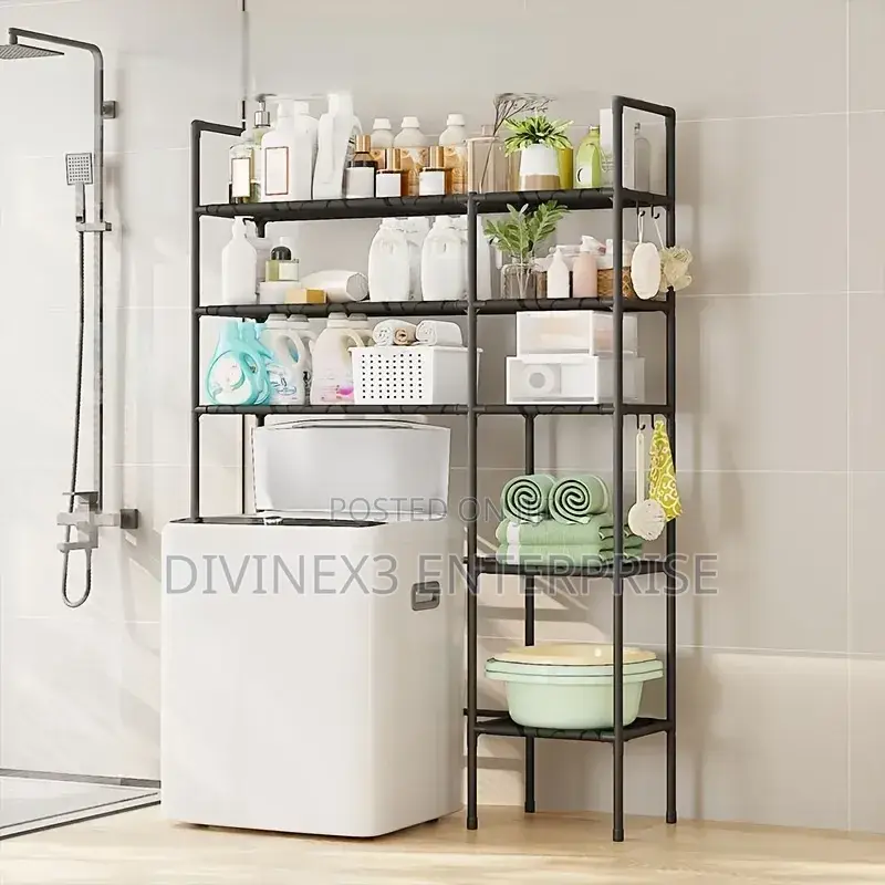 Multi-functional 3-tier Over-washing Machine Toilet Rack