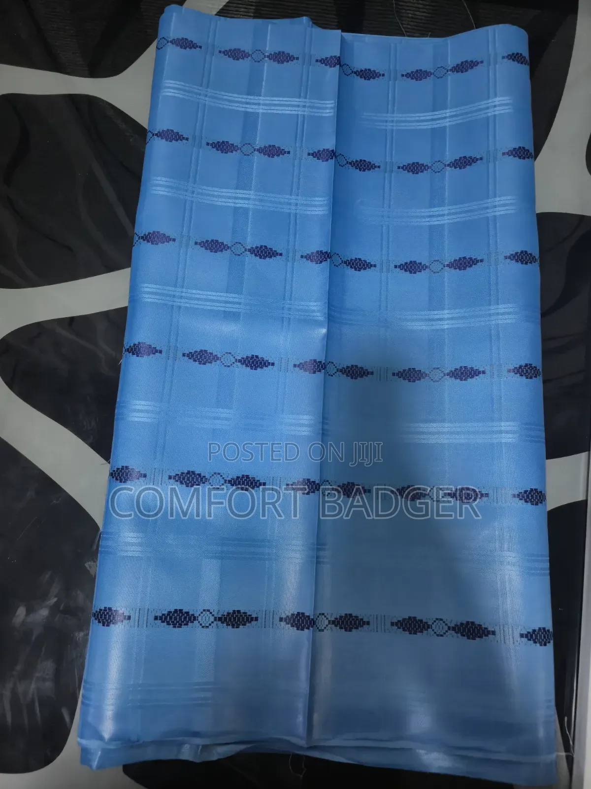 Men Kaftan Fabric With Grid Patterns
