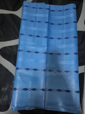 Men Kaftan Fabric With Grid Patterns