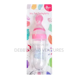 Silicone Baby Feeding Bottle With Spoon