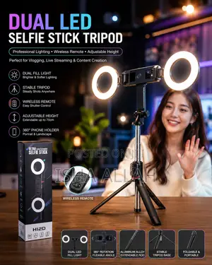 Glowpro H12d Dual Ring Light Selfie Tripod