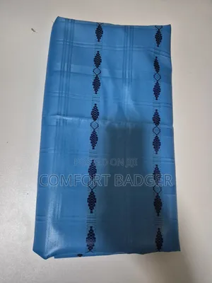 Men Kaftan Fabric With Grid Patterns
