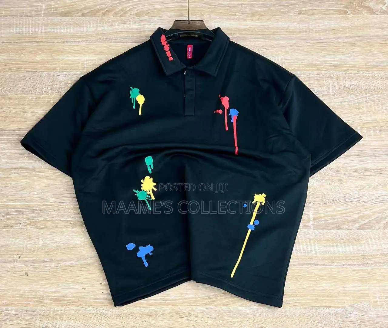 Men’S Paint-Splatter Polo Shirt