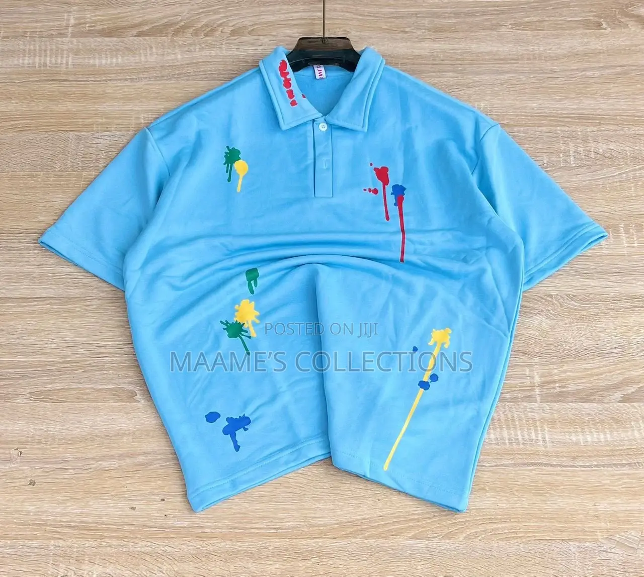 Men’S Paint-Splatter Polo Shirt