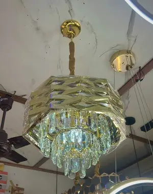 Gold Geometric Chandelier