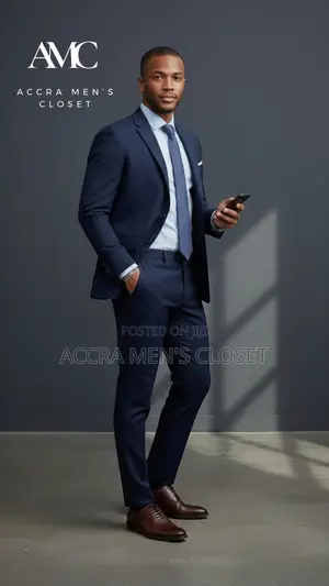 Men’S Slim Fit Navy Blue Suit – 2 Piece Business Smart Casual Suit