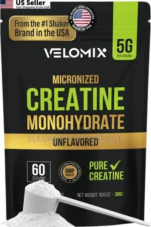 100% Pure Creatine Monohydrate Powder 5g 60 Servings Micronized