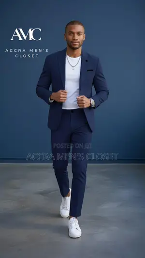 Men’S Slim Fit Royal Blue Suit – 2 Piece Business Smart Casual Suit