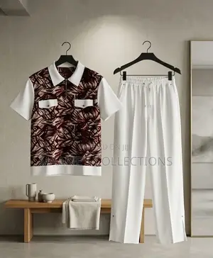 African Men’S Kaftan Top and Down
