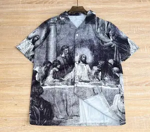 Short-Sleeve Button-Up Shirt With Collar