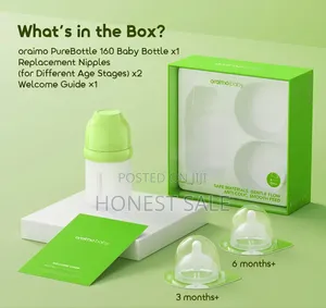 Oraimo Purebottle 160 160ml Anti-Colic Silicone Glass Baby Bottle