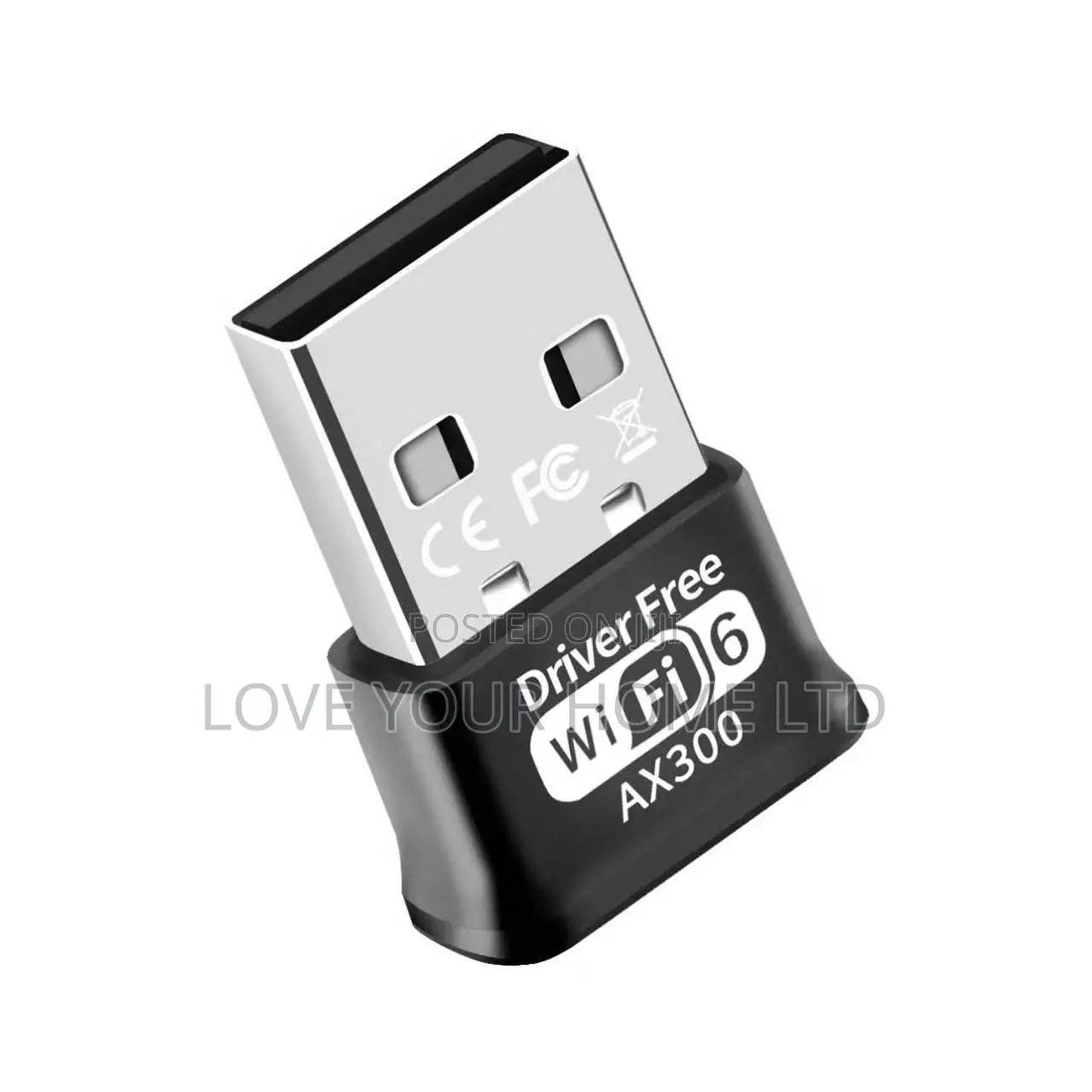 WiFi 6 AX300 USB Mini Adapter — Driver Free, Plug Play