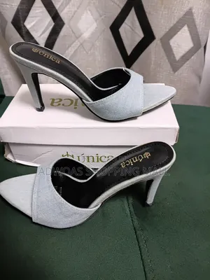 Denim Slipper Heel