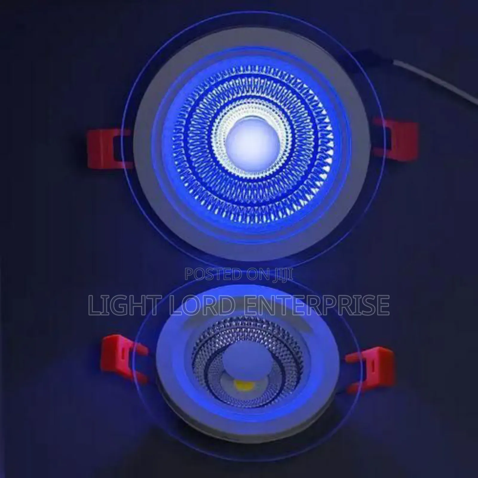 A/B Led Glass Light White and Blue