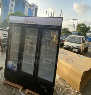 Lastest Pearl PVC-150 3-Door Glass Display Fridge Beverage Cooler
