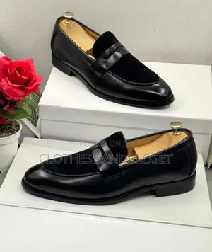 Black Versace Penny Loafers