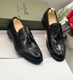 Black Leather Tassel Loafers Resemble Designs From Brands