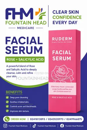 Ruderm Facial Serum Rose and Salicylic Acid