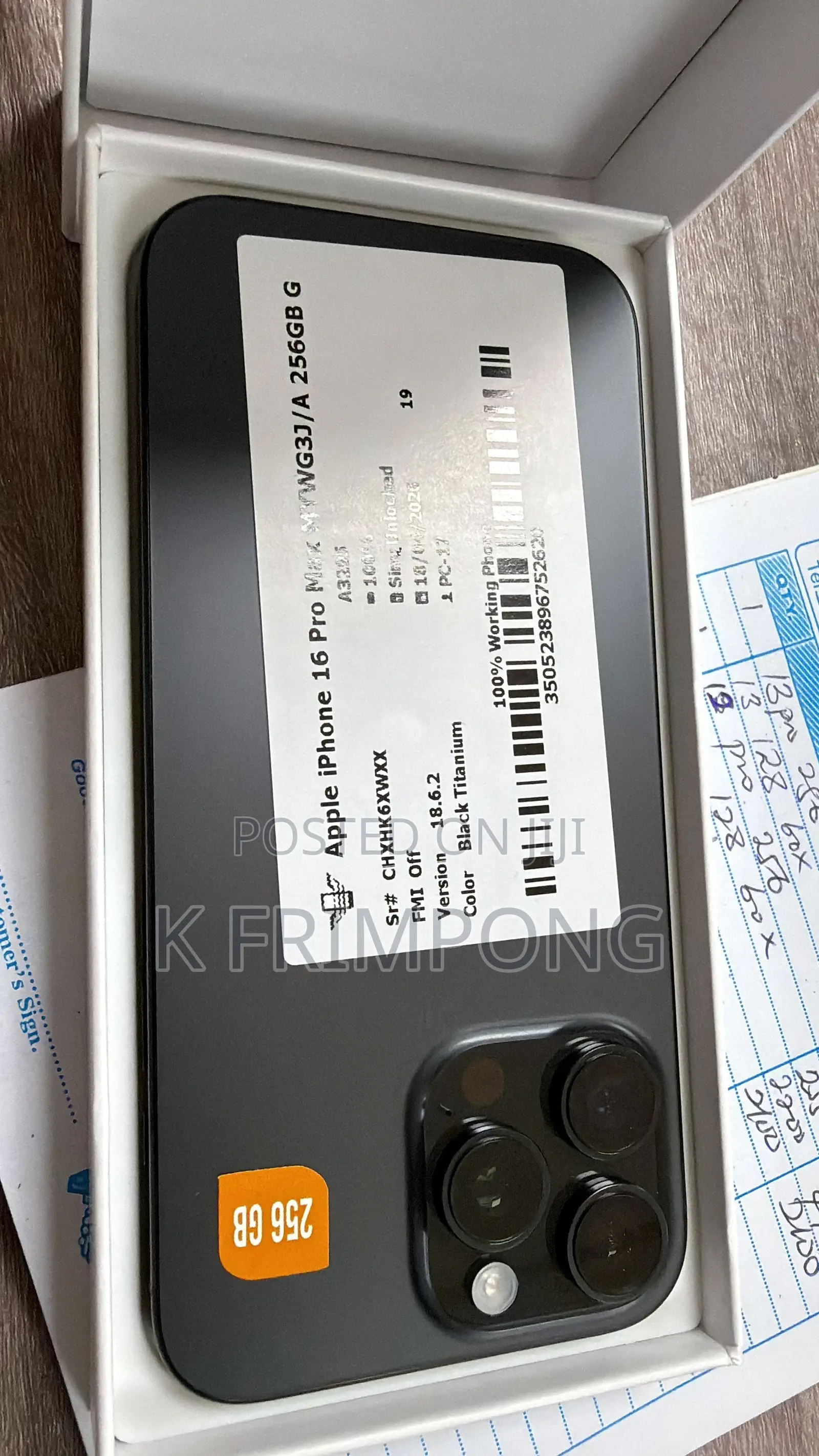 Apple iPhone 16 Pro Max 256 GB Black