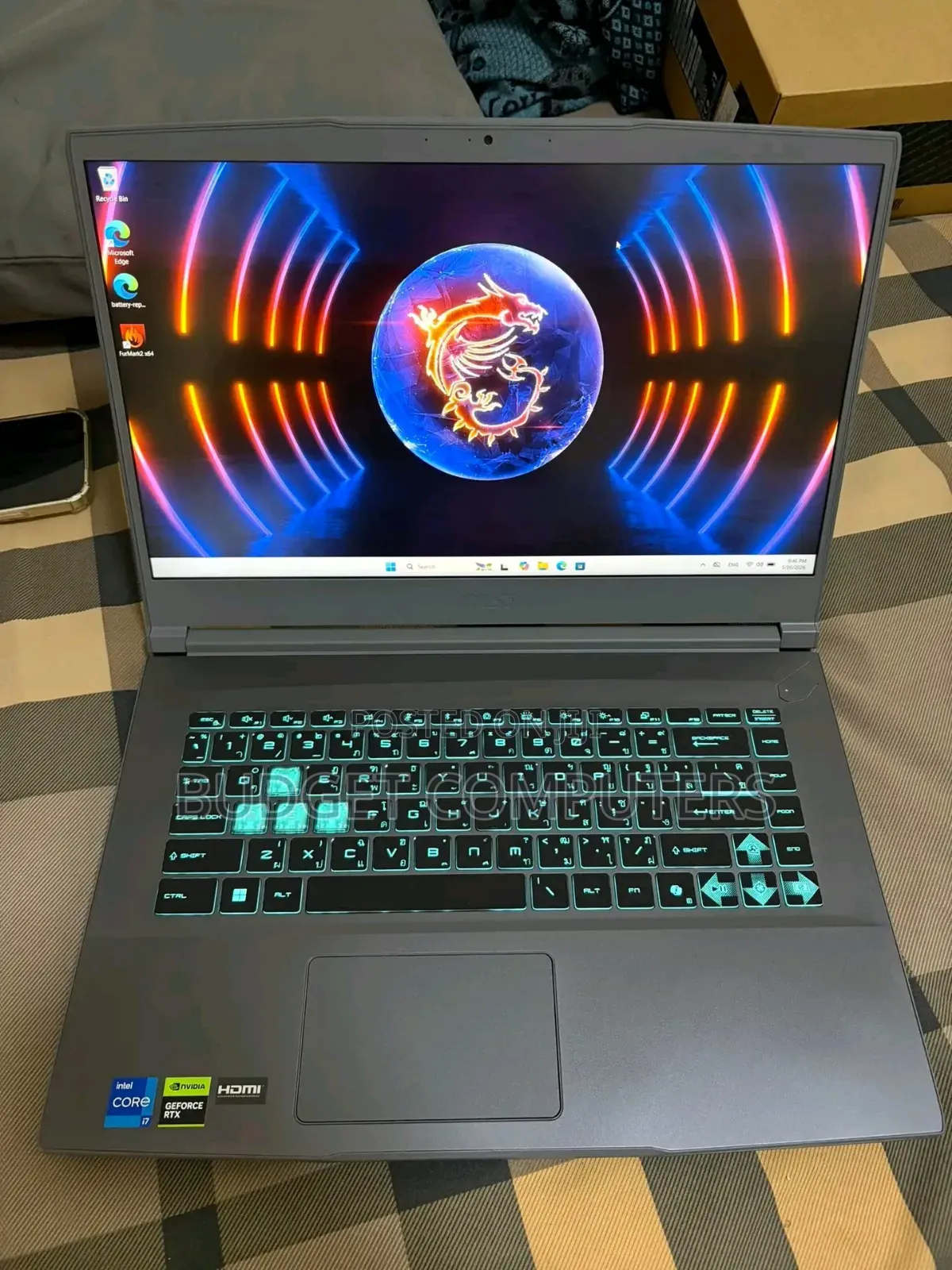 New Laptop MSI Katana 15 16GB Intel Core i7 SSD 1T
