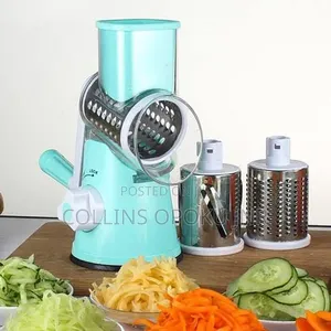Tabletop Drum Grater (Vegetable Cutter/Slicer/Shredder) - Blue