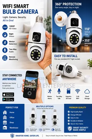 Wifi Smart Bulb Camera